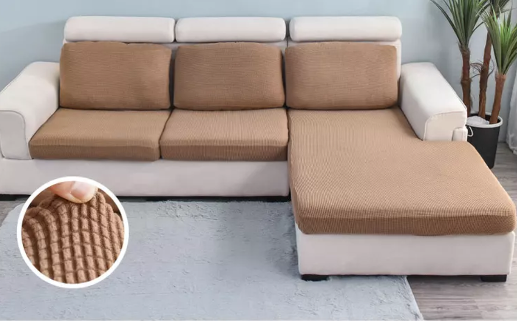 Elastische Sofa Bezüge Karomuster, wasserabweisend
